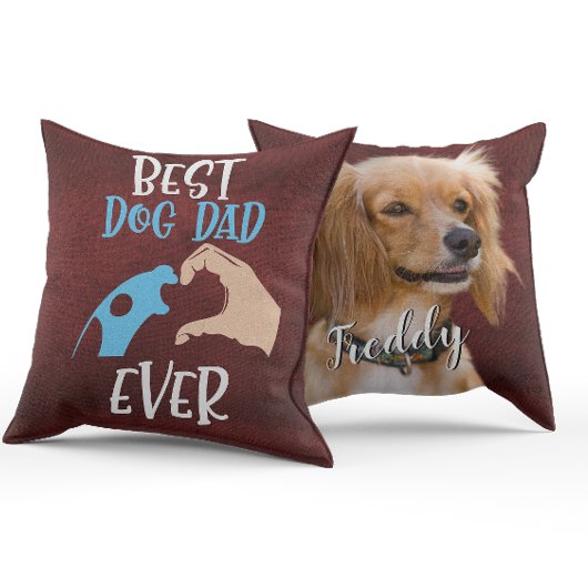 カスタム写真両面ピロー最高のドッグパパ クッション