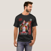 カスタム写真付きシニアサッカー選手フォトコラージュ 赤 Tシャツ (正面フル)