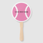 カスタム写真付きピンクのテニスボールハンドファン ハンドファン (正面)