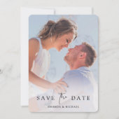 カスタム写真付き日結婚付きテンプレートの保存 セーブザデート (正面)