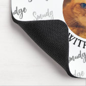 カスタム写真付き猫の名前パターン マウスパッド (コーナー)