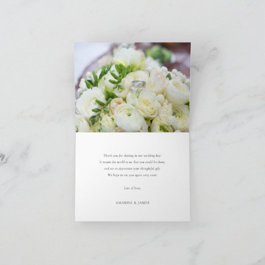 カスタム写真付き結婚Thank You's Card サンキューカード (内部)