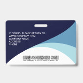 カスタム写真企業の従業員名バーコードブルー バッジ (裏面)