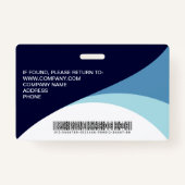 カスタム写真企業の従業員名バーコードブルー バッジ (裏面)