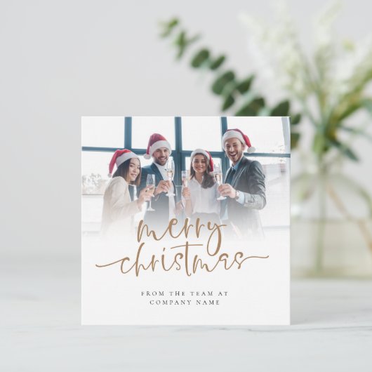 カスタム写真会社スクリプトメリークリスマス シーズンカード (スタンド正面)