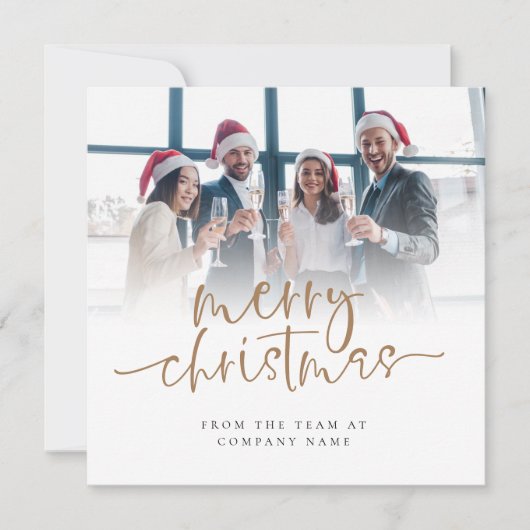 カスタム写真会社スクリプトメリークリスマス シーズンカード (正面)