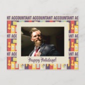カスタム写真会計士ハッピーホリデー シーズンポストカード (正面)