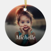カスタム写真作成パーソナライズされた セラミックオーナメント (正面)