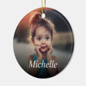 カスタム写真作成パーソナライズされた セラミックオーナメント (左)