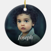 カスタム写真作成パーソナライズされた セラミックオーナメント (裏面)
