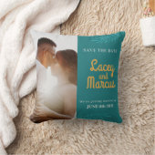 カスタム写真保存日結婚付 クッション (ブランケット)