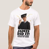 カスタム写真入りおもしろ卒業パーティー Tシャツ (正面)