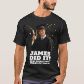 カスタム写真入りおもしろ卒業パーティー Tシャツ (正面)