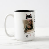 カスタム写真入り猫好きのためのマグカップ ツートーンマグカップ (左)