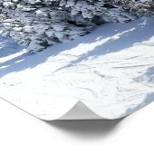 カスタム写真入り 雪山の晴天 ポスター (角)