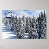 カスタム写真入り 雪山の晴天 ポスター (正面)