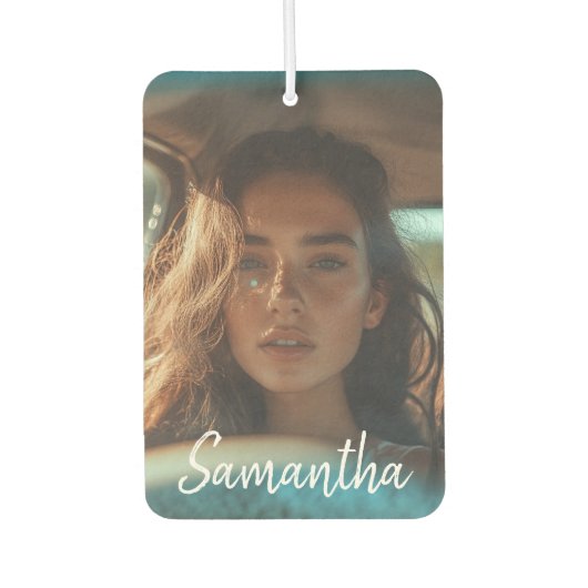 カスタム写真写真ギフト名パーソナライズされた前 カーエアーフレッシュナー (正面)