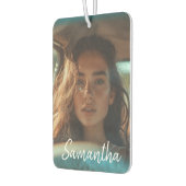 カスタム写真写真ギフト名パーソナライズされた前 カーエアーフレッシュナー (左)