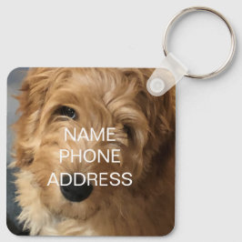 カスタム写真写真名連絡情報モノグラム  キーホルダー