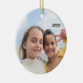 カスタム写真写真文字カスタマイズクリスマスオーナメント セラミックオーナメント (右)