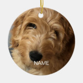 カスタム写真写真記念クリスマス セラミックオーナメント (正面)