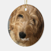 カスタム写真写真記念クリスマス セラミックオーナメント (左)