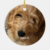 カスタム写真写真記念クリスマス セラミックオーナメント (裏面)