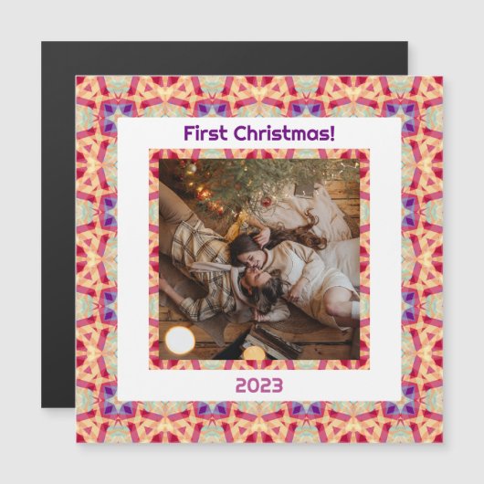 カスタム写真初めてのクリスマス新結婚新ホーム (正面/裏面)