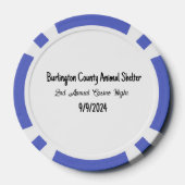 カスタム写真動物募金カジノナイト ポーカーチップ (裏面)