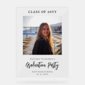 カスタム写真卒業ウェルカムパーティーアクリル看板 アクリルサイン (正面)