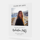 カスタム写真卒業ウェルカムパーティーアクリル看板 アクリルサイン (傾斜)