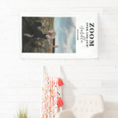 カスタム写真卒業ズーム 横断幕 (インサイチュ)