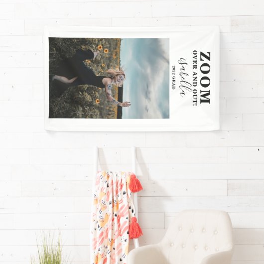 カスタム写真卒業ズーム 横断幕 (インサイチュ)