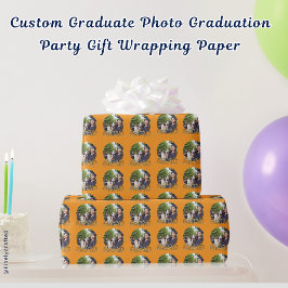 カスタム写真卒業パーティーギフト ラッピングペーパー