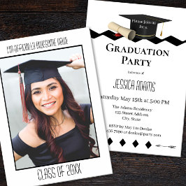 カスタム写真卒業パーティー招待状 招待状