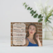 カスタム写真卒業会 インビテーションポストカード (スタンド正面)