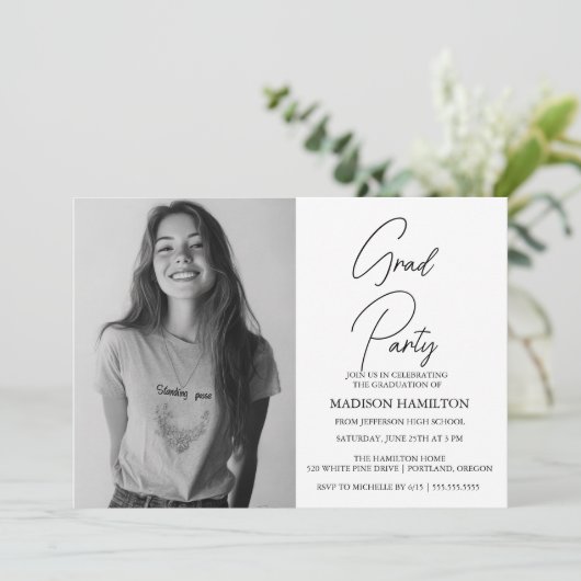 カスタム写真卒業会 招待状 (スタンド正面)