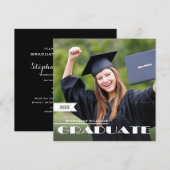 カスタム写真卒業会 招待状 (正面/裏面)