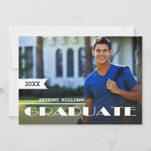 カスタム写真卒業会 招待状 (正面)