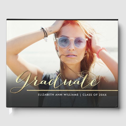 カスタム写真卒業 ゲストブック (正面)