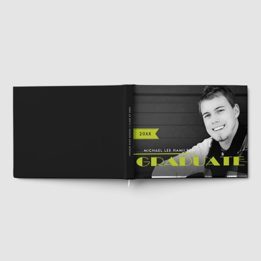 カスタム写真卒業 ゲストブック (全面)