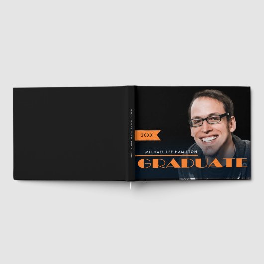 カスタム写真卒業 ゲストブック (全面)