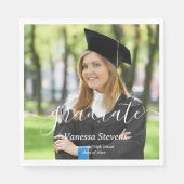 カスタム写真卒業 スタンダードランチョンナプキン (正面)