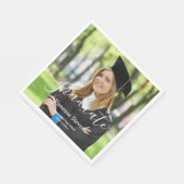 カスタム写真卒業 スタンダードランチョンナプキン (角)