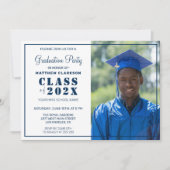 カスタム写真卒業 招待状 (正面)