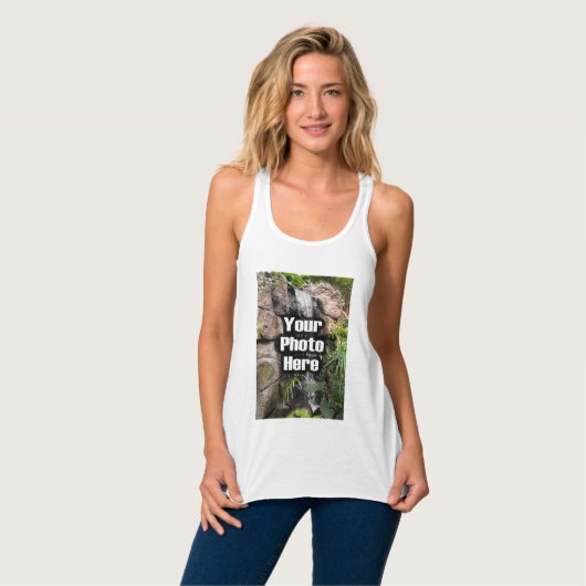 カスタム写真印刷レディースレーサーバックタンクトップ タンクトップ (正面フル)