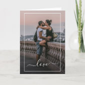 カスタム写真及びシンプル引用文文字 カード (正面)