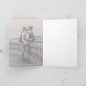 カスタム写真及びシンプル引用文文字 カード (内部)