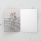 カスタム写真及びシンプル引用文文字 カード (内部)