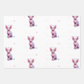 カスタム写真可愛いスフィンクスパーソナライズされた猫 ラッピングペーパーシート (正面3)